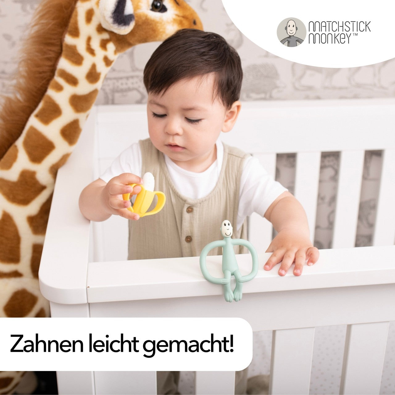 Matchstick Monkey Geschenkset Beißringe Banane & Affe mint