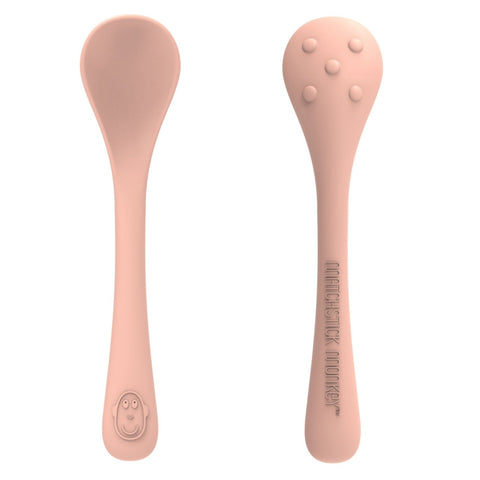 Matchstick Monkey Fütterlöffel-Set 2teilig pink