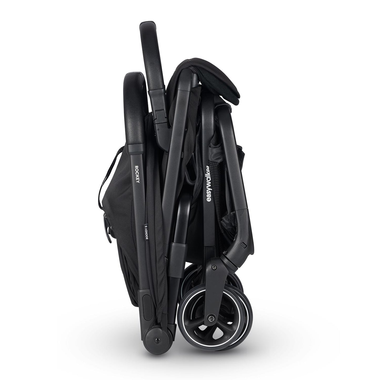 Easywalker Rockey S Pure Black inkl. Regenverdeck und Spielbügel