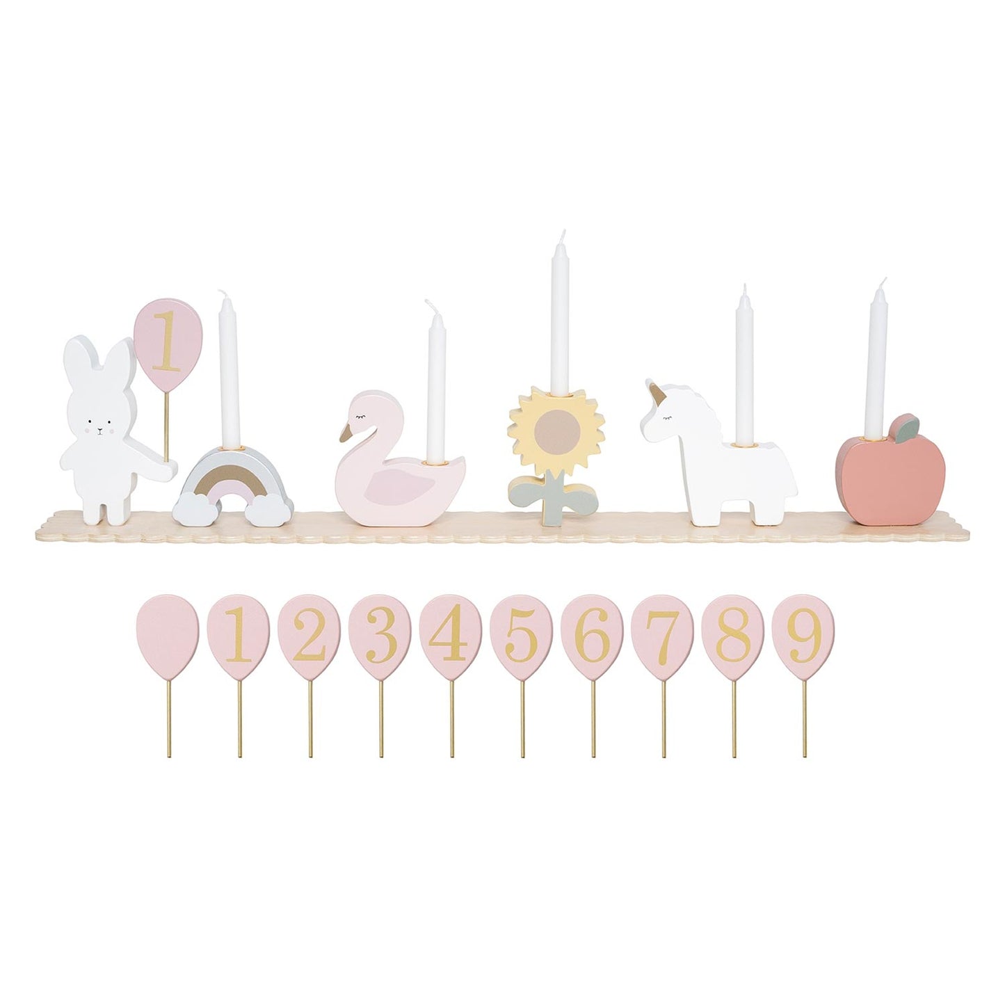 Geburtstagszug Bunny & Freunde, rosa