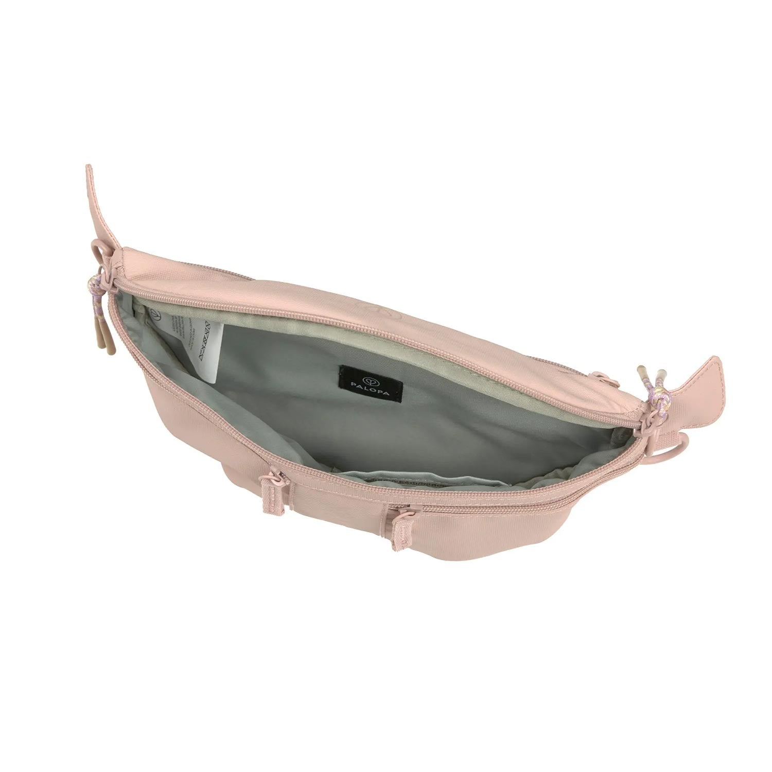 Palopa Bumbag Emma in rosa – Innenansicht mit Fächern, erhältlich bei Petperten Karlsruhe