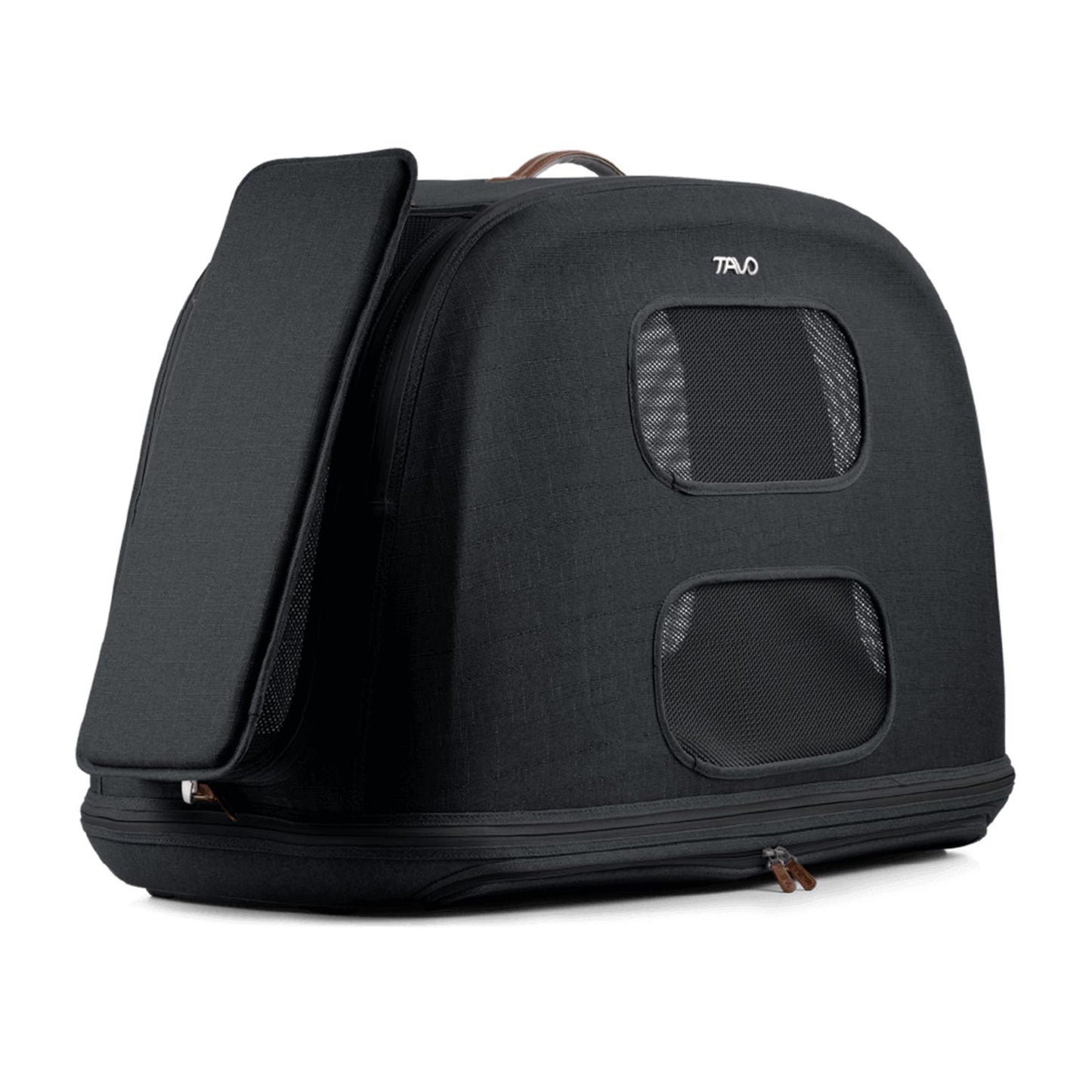 Tavo Pets Crispin onyx large mit Seitenaufprallschutz, Transporttasche für Hunde mit Isofix-Befestigung, Sicherheitstest, Beratung bei Petperten Karlsruhe