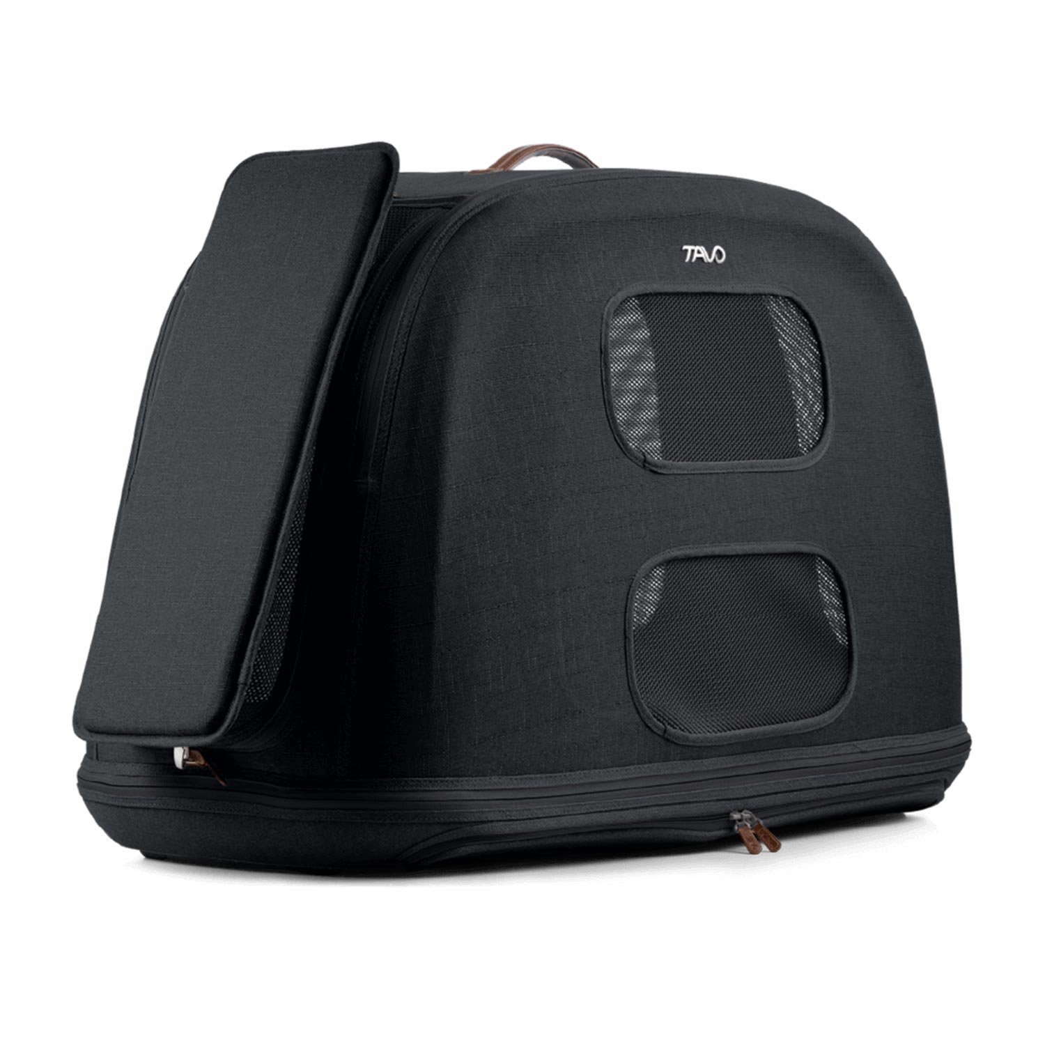 Tavo Pets Crispin onyx large mit Seitenaufprallschutz, Transporttasche für Hunde mit Isofix-Befestigung, Sicherheitstest, Beratung bei Petperten Karlsruhe