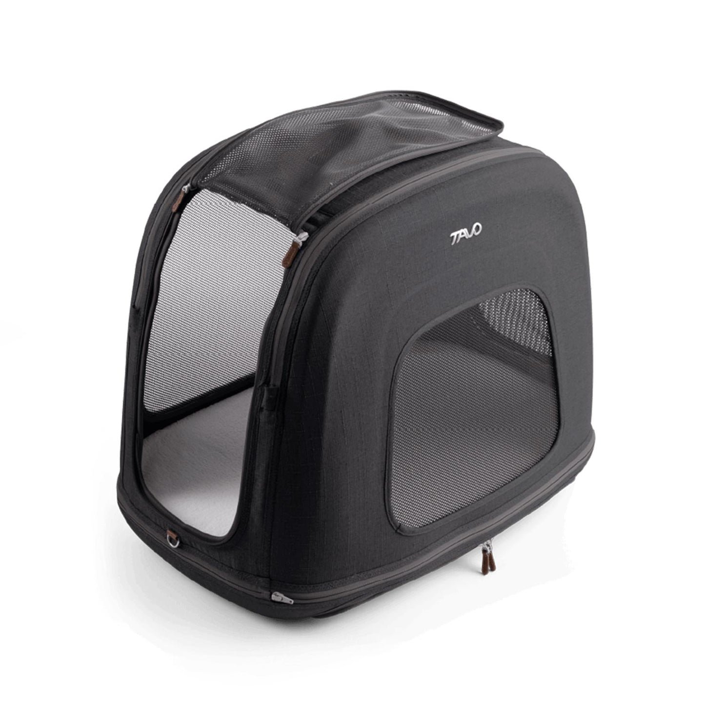 Tavo Pets Crispin onyx small offen, Transporttasche für Hunde mit Isofix-Befestigung, Sicherheitstest, Beratung bei Petperten Karlsruhe