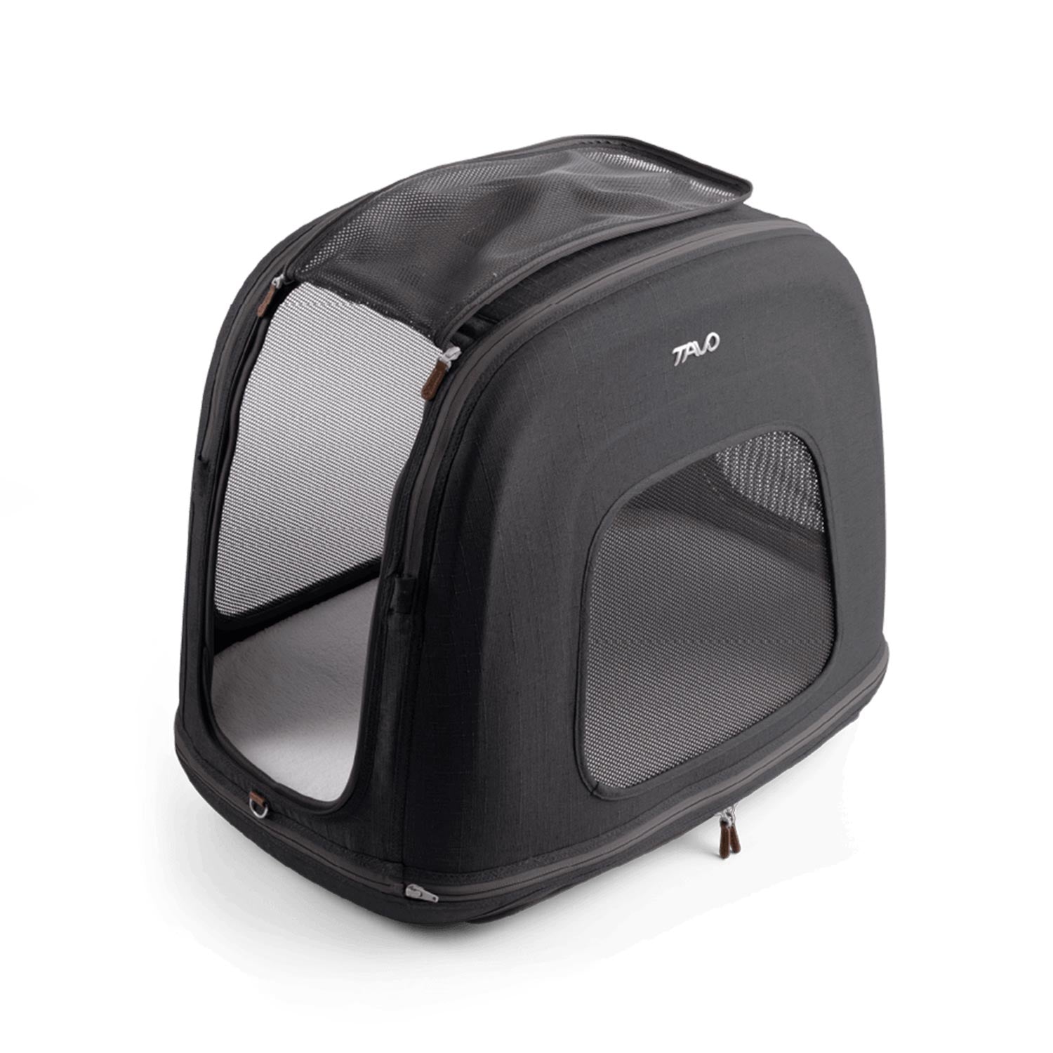 Tavo Pets Crispin onyx small offen, Transporttasche für Hunde mit Isofix-Befestigung, Sicherheitstest, Beratung bei Petperten Karlsruhe