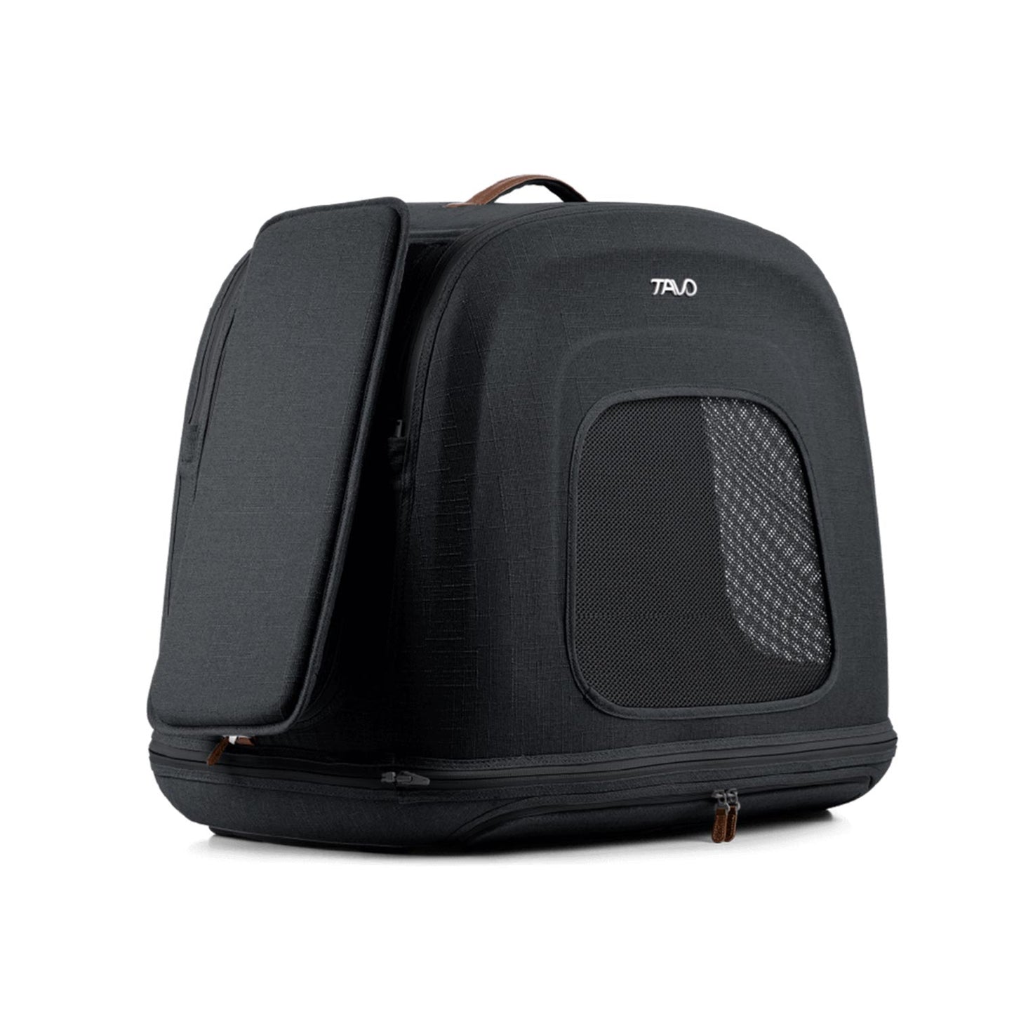 Tavo Pets Crispin onyx small mit Seitenaufprallschutz, Transporttasche für Hunde mit Isofix-Befestigung, Sicherheitstest, Beratung bei Petperten Karlsruhe