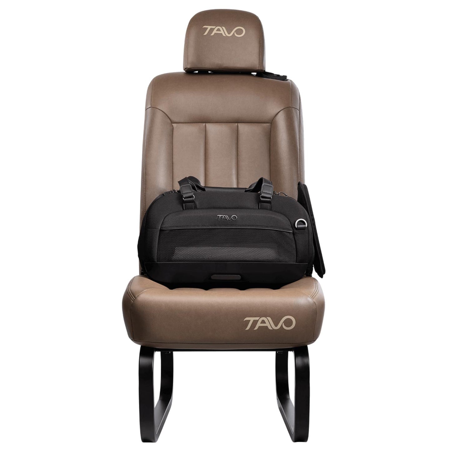 Tavo Pets Dupree II Transporttasche Onyx auf Autositz, Seitenaufprallschutz für Hunde und Katzen, mit Isofix-Befestigung, Sicherheitstest, Beratung bei Petperten Karlsruhe