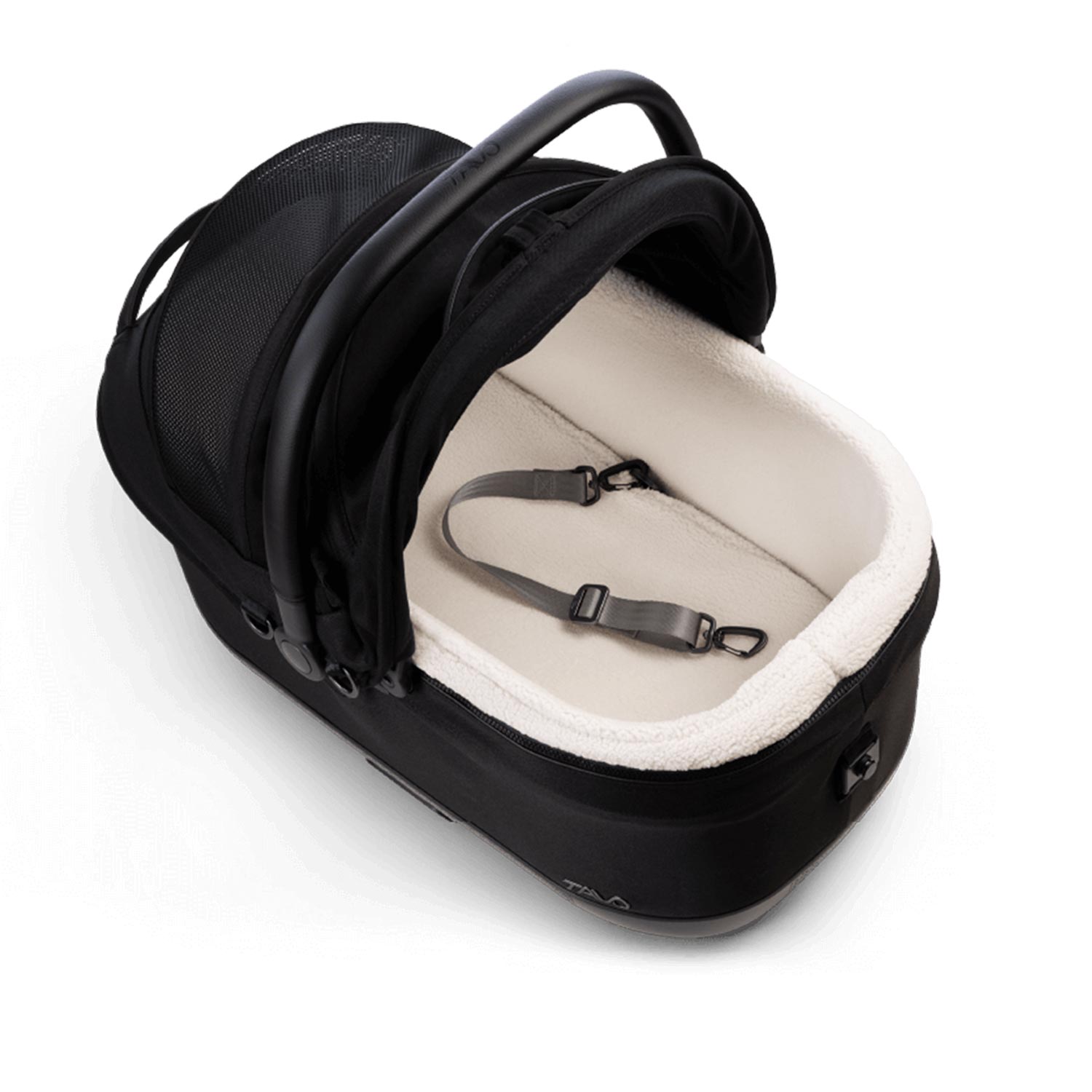 Tavo Pets Maeve Iso6x Transporttasche Onyx, offen mit Wintereinsatz für Hunde und Katzen mit Isofix-Befestigung, Sicherheitstest, Beratung bei Petperten Karlsruhe